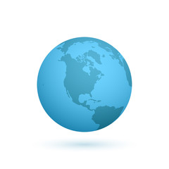 Earth icon isolated on white background.