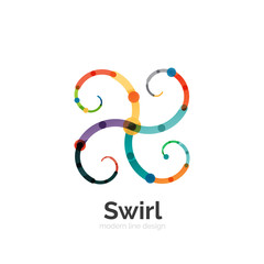 Vector swirl circle logo