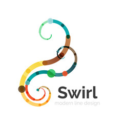 Vector swirl circle logo