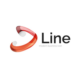 Modern vector ribbon logo