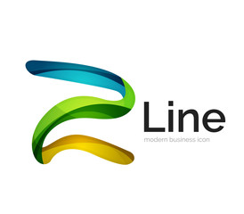 Modern vector ribbon logo