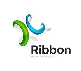 Fototapeta premium Modern vector ribbon logo