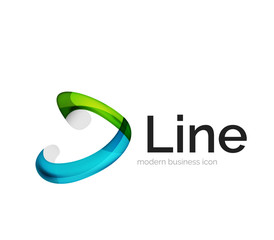 Modern vector ribbon logo