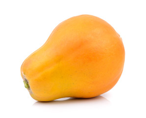 ripe papaya on white background