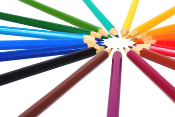 Naklejka premium Abstract background from color pencils