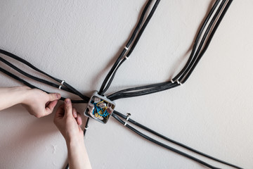 Installation of the electrical junction box
