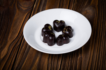 Delicious homemade matcha chocolate pralines