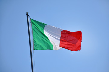 Naklejka na ściany i meble Flag of Italy blowing in the wind