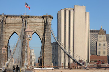 The Brooklyn Bridge and a piece of Manhattan