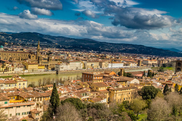 Fototapeta na wymiar Buildings and churches of Florence