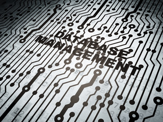 Programming concept: circuit board with Database Management