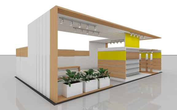 Exhibition Stand with wood