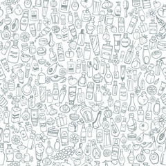 different cosmetic products for personal care