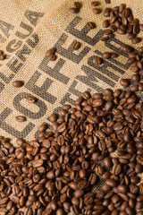 Fresh Brown coffee caffeine bean background