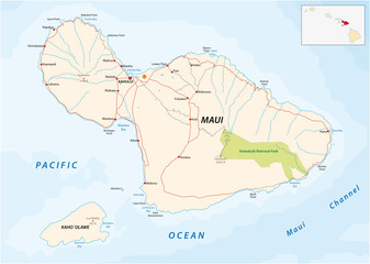 maui and kahoolawe road map