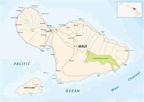 maui and kahoolawe road map