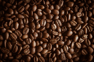 Fresh Brown coffee caffeine bean background