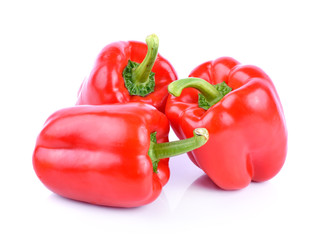 red pepper on white background