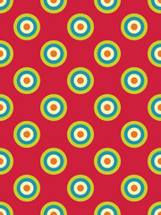 Vector modern seamless colorful geometry circles pattern, color abstract geometric background, pillow multicolored print, retro texture, hipster fashion design