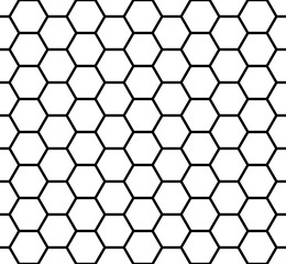 Vector modern seamless geometry pattern hexagon, black and white honeycomb abstract geometric background, subtle pillow print, monochrome retro texture, hipster fashion design