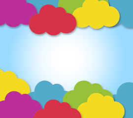 Sfondo vivace con nuvole colorate