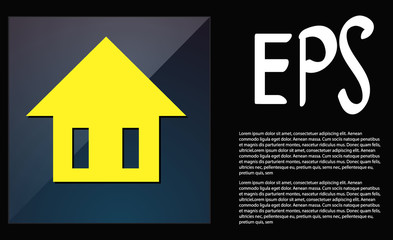 vector icon of house building in the flat style