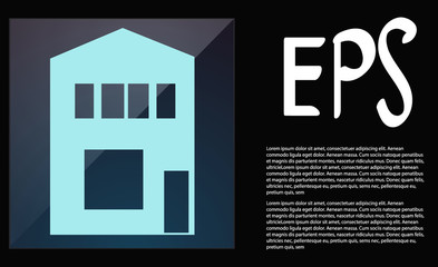 vector icon of house building in the flat style