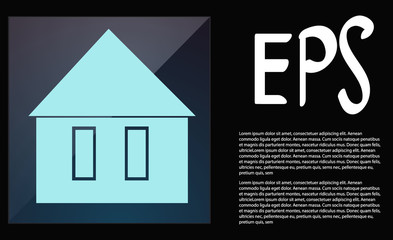 vector icon of house building in the flat style