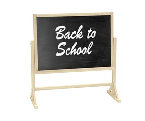 Fototapeta premium Back to School concept. Blackboard, chalkboard isolated on white