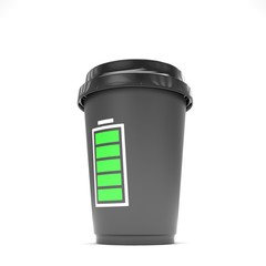 Coffee to go on white