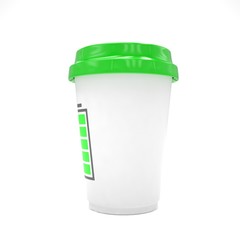 Coffee to go on white