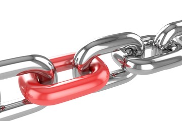 Obraz premium render stainless steel chain