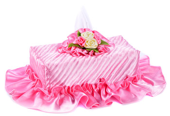 tissue  box  on  the  white  ground