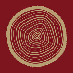 The tree rings icon. Tree Rings symbol. Flat