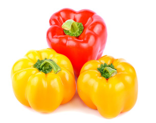 bell  pepper onthe  white  ground