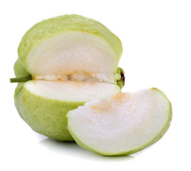 guava fruit  on  the  white  ground