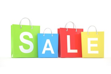 sale written on shopping bag