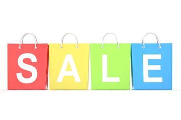 sale written on shopping bag