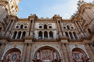 Fototapeta na wymiar details architecture of Spanish city. Malaga