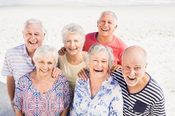 Portrait of smiling senior friends