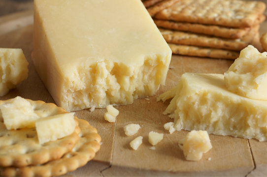 Lancashire cheese a traditional English cheese from the county of Lancashire
