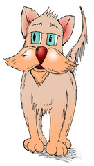 Sketchy cute dog schnauzer