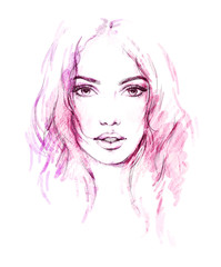 Beautiful woman. fashion illustration
