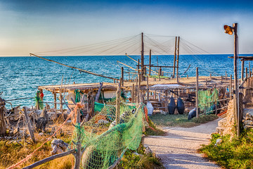fishing hut on the coast of Puglia