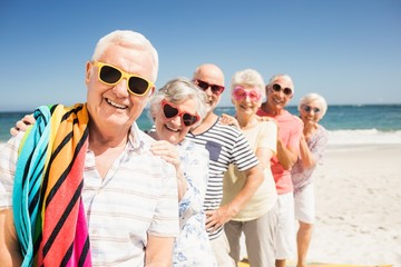 Portrait of smiling senior friends