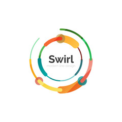 Vector swirl circle logo