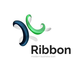 Fototapeta na wymiar Modern vector ribbon logo