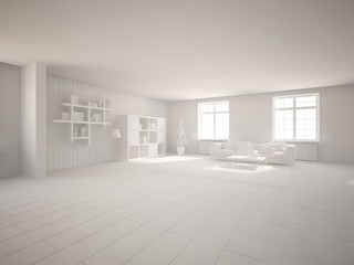 bright interior design for modern house