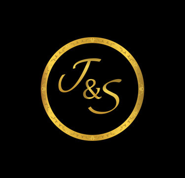 TS initial wedding in golden ring