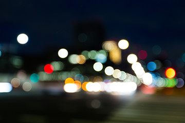 Blur view of street at night